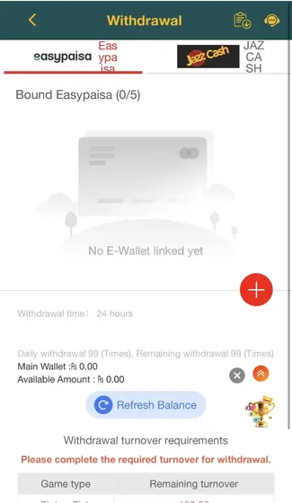 DK222 Fast Withdrawal Process Interface